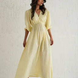 Tailor Didi Bishop Sleeve Empire Midi Dress-image-80