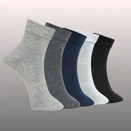 MJE Pack Of 5 Everyday Lightweight Ankle-Length Socks-image-32