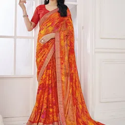 DIVASTRI Poly Chiffon Saree-picture-17