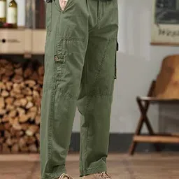 R.Code by The Roadster Life Co. Men High-Rise Regular Fit Cotton Trousers-image-31