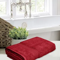 Home Fresh Red 1 Cotton 500 GSM Bath Towel-image-60