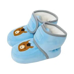 Eleg & Stilance Kids Bear Print Wool Blend Velcro Booties-picture-10