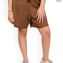 BAESD Girls Pack Of 2 Cotton Solid Regular Bermuda Shorts-image-48