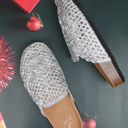Jove Women Self-design Mules Flats-47