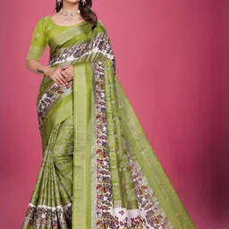 VS MALL Olive Art Silk Sarees-picture-48