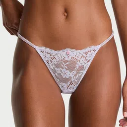 Victoria's Secret Self-Designed Low-Rise Lace-Trim V-String Thong Briefs 112509583RZM-picture-1