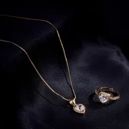 Opal Touch Brass Cubic Zirconia Jewellery set-picture-41