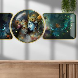 Aura Green & Blue 1 Piece Wood Religious Wall Paintings-picture-40