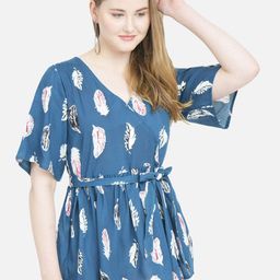 MANKSH Print Cinched Waist Top image 4