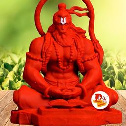 DARIDRA BHANJAN Orange Religious Idol Showpiece-image-100