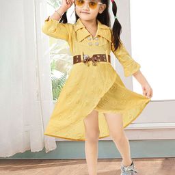 KRISHTINA Girls Print Fit & Flare Dress-image-12