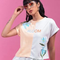 Crimsoune Club Women Extended Sleeves Slim Fit Crop Cotton T-shirt-image-40