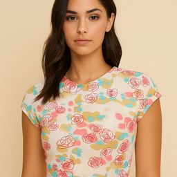 CORSICA Women Floral Printed Cotton Crop Tank Top-image-11