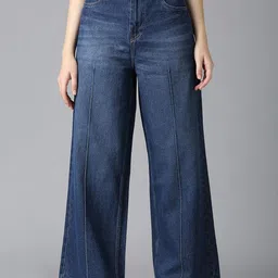 CORSICA Women Wide Leg High-Rise Low Distress Heavy Fade Jeans-picture-23