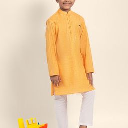 DEVOILER Boys Mandarin Collar Cotton Straight Kurta-picture-48