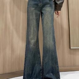 bebe Women Bootcut High-Rise Heavy Fade Jeans-picture-13