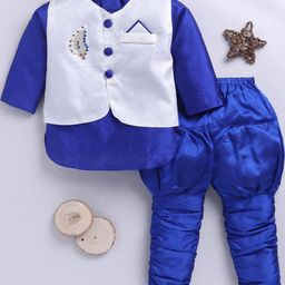 Covetus Kids-Boys Blue Kurta Sets-image-87