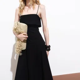 MANGO Layered Fit & Flare Midi Dress-10