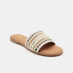 R&B Women Beaded Open Back Flats-image-10