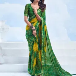 DURGA EMPORIO Bandhani Pure Chiffon Bandhani Saree-image-51