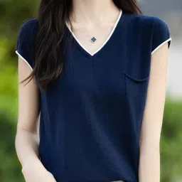 StyleCast Women V-Neck Short Sleeves T-shirt-picture-5