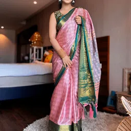VILLAGIUS Woven Design Zari Saree-image-36