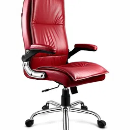 Oakcraft Maroon Leatherette Adjustable Seat Height Study Arm Chair-image-64