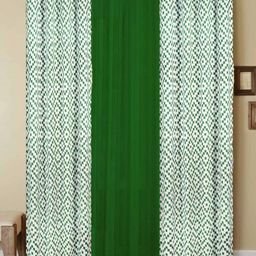 Dekor World Multicoloured Set of 3 Window Curtain-5