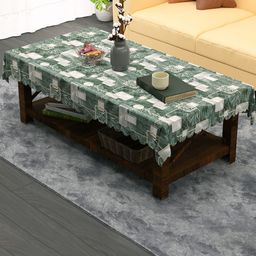 Kuber Industries Grey Geometric Printed Waterproof Plastic 4-Seater Table Cover-picture-28