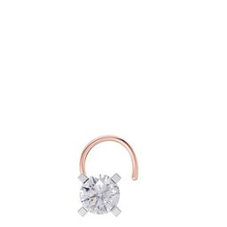 Sparkles Lab Grown Diamond 0.10 Carat Round Shape Solitaire Diamond Nose Pin 14K-image-62