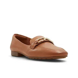 ALDO Women Leather Round Toe Loafers With Buckles-image-32