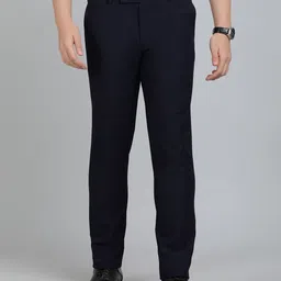 METAL Men Slim Fit Mid-Rise Formal Trousers-image-51