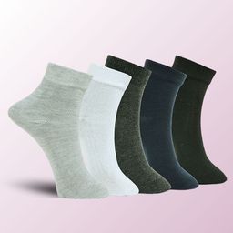 MJE Unisex Pack Of 5 Ankle-Length Socks-58