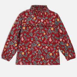 MINI KLUB Floral Print Puff Sleeve Cotton Top-87