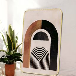 Livin'luxe Off White & Black Wooden Abstract Wall Art-picture-5