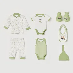 Juniors by Lifestyle Infant Boys Pack Of 7 Baby Apparel Gift Set-10