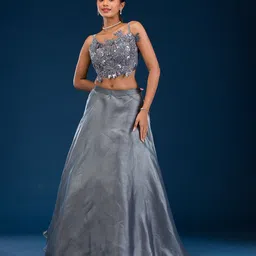 Koskii Embellished Sequinned Ready to Wear Lehenga & Blouse With Dupatta-picture-54