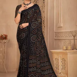 DURGA EMPORIO Bandhani Pure Chiffon Bandhani Saree-image-74