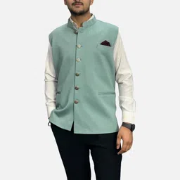 GARGIAN Master Cut Men Green Polyester Jackets-picture-10