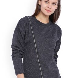 Campus Sutra Women Cotton Round Neck Sweatshirt-image-59