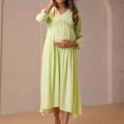 anayna Fit & Flared Maternity EthnicDresses-image-65