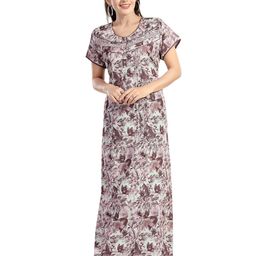 NIGHT QUEEN Floral Printed Maxi Nightdress-picture-16