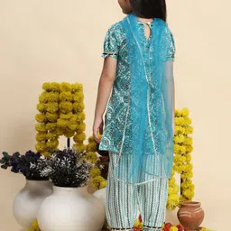 Cutiekins Boys Printed Empire Kurta with Salwar & With Dupatta image 4