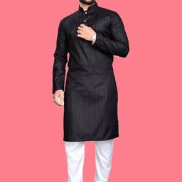 ANUJ FASHION Men Blended Straight Kurtas-picture-2