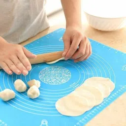 Roti Maker Sheet Round Silicon mat Fondant Dough Chapati Rolling Mat Kitchen Tool Set-13