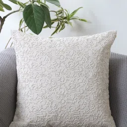 Jamio Firati White Embroidered Square Cushion Covers-image-64