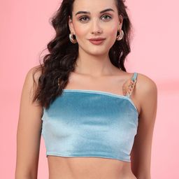 STYLECAST X KASSUALLY Velvet Crop Top-picture-46