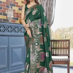 SWEETPEL Woven Design Zari Heavy Work Banarasi Saree-picture-30
