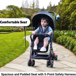 little pea One-Touch Button Fold,Travel Friendly with Pull Rod Stroller image 3