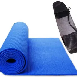 6 MM Blue with free cover Premium Quality Anti skid Durable Blue 6 mm Yoga Mat-image-37